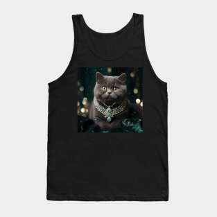 Regal British Blue Kitten Tank Top